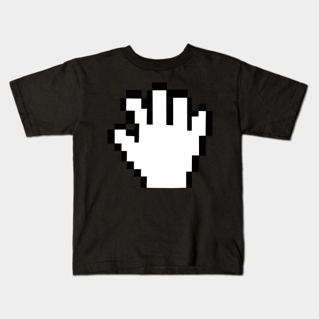 Old Classic Mac Hand Cursor Icon Kids T-Shirt by GoneawayGames